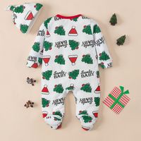 Christmas Cute Christmas Tree Button 100% Cotton Baby Rompers main image 5