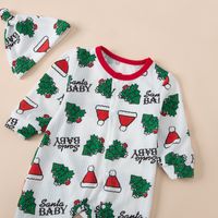 Christmas Cute Christmas Tree Button 100% Cotton Baby Rompers main image 3