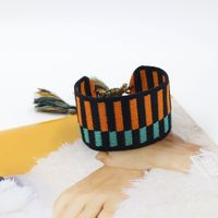 Retro Plaid Polyester Jacquard Tassel Unisex Bracelets sku image 33