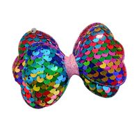 Sweet Gradient Color Bow Knot Sequin Hair Clip 1 Piece main image 5