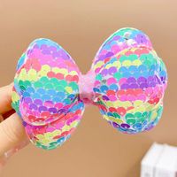 Sweet Gradient Color Bow Knot Sequin Hair Clip 1 Piece sku image 3