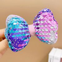 Sweet Gradient Color Bow Knot Sequin Hair Clip 1 Piece sku image 2