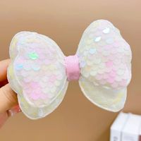 Sweet Gradient Color Bow Knot Sequin Hair Clip 1 Piece sku image 5