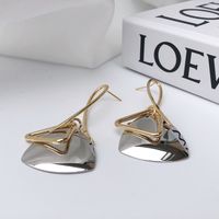 Fashion Triangle Copper Gold Plated Earrings 1 Pair sku image 1