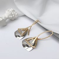 Fashion Triangle Copper Gold Plated Earrings 1 Pair main image 5