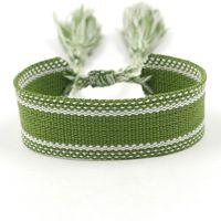 1 Piece Ethnic Style Stripe Plaid Polyester Embroidery Tassel Unisex Bracelets sku image 1