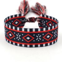 1 Piece Ethnic Style Stripe Plaid Polyester Embroidery Tassel Unisex Bracelets sku image 13