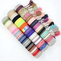 1 Piece Ethnic Style Stripe Plaid Polyester Embroidery Tassel Unisex Bracelets main image 1
