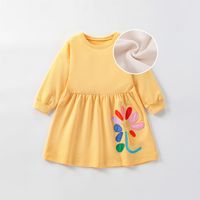 Fashion Flower 100% Cotton Regular Dress Above Knee Baby Clothes sku image 7