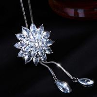 Fashion Snowflake Alloy Inlay Artificial Crystal Women's Sweater Chain 1 Piece main image 5