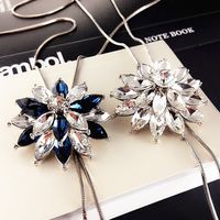 Fashion Snowflake Alloy Inlay Artificial Crystal Women's Sweater Chain 1 Piece main image 4