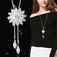 Fashion Snowflake Alloy Inlay Artificial Crystal Women's Sweater Chain 1 Piece main image 1