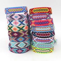 Ethnic Style Plaid Polyester Unisex Bracelets 1 Piece main image 1