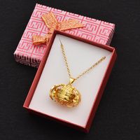 Retro Round Wings Alloy Plating Women's Pendant Necklace 1 Piece main image 3