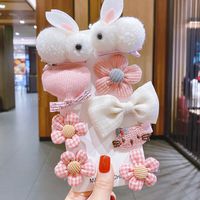 Mignon Forme De Cœur Fleur Peluche Fait Main Pince À Cheveux 1 Jeu sku image 16