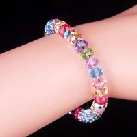 Fashion Colorful Artificial Crystal Wholesale Bracelets main image 5