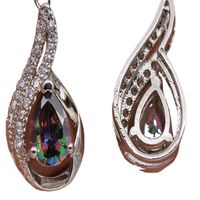 Fashion Water Droplets Copper Inlay Zircon Drop Earrings 1 Pair main image 2