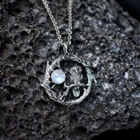 Fashion Owl Alloy Plating Hollow Out Inlay Glass Stone Women's Pendant Necklace 1 Piece main image 5