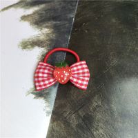 Cute Fruit Strawberry Plastic Cloth Hair Clip Hair Tie sku image 3