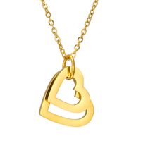 Simple Style Heart Shape Stainless Steel Plating Pendant Necklace 1 Piece main image 5