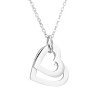 Simple Style Heart Shape Stainless Steel Plating Pendant Necklace 1 Piece sku image 1