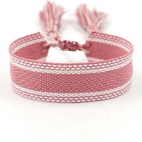 1 Piece Ethnic Style Stripe Plaid Polyester Embroidery Tassel Unisex Bracelets sku image 6