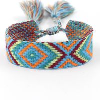 1 Piece Ethnic Style Stripe Plaid Polyester Embroidery Tassel Unisex Bracelets main image 4