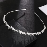 Simple Style Flower Alloy Plating Rhinestones Hair Band 1 Piece main image 1