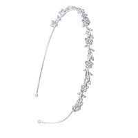 Simple Style Flower Alloy Plating Rhinestones Hair Band 1 Piece main image 3
