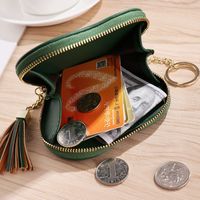 Women's Solid Color Pu Leather Zipper Coin Purses main image 2