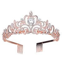 Fashion Crown Alloy Plating Rhinestones Crown 1 Piece sku image 3