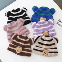 Children Unisex Cartoon Style Stripe Jacquard Wool Cap main image 2