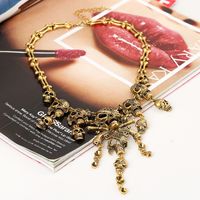 Cool Style Skull Alloy Plating Hollow Out Women's Pendant Necklace 1 Piece main image 5