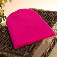 Unisex Simple Style Solid Color Sewing Crimping Wool Cap sku image 4