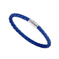 Fashion Solid Color Pu Leather Braid Couple Bracelets sku image 13