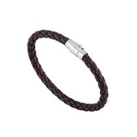Fashion Solid Color Pu Leather Braid Couple Bracelets sku image 16