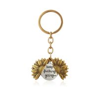 Fashion Sunflower Letter Alloy Women's Keychain Necklace 1 Piece sku image 1