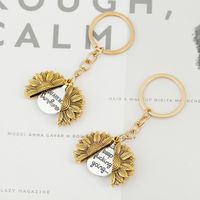 Fashion Sunflower Letter Alloy Women's Keychain Necklace 1 Piece main image 1