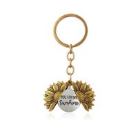 Fashion Sunflower Letter Alloy Women's Keychain Necklace 1 Piece sku image 2