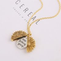 Fashion Sunflower Letter Alloy Women's Keychain Necklace 1 Piece main image 3
