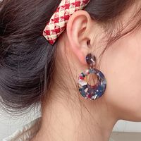 Fashion Irregular Geometric Shell Soft Clay Beaded Plating Women's Earrings 1 Pair sku image 20
