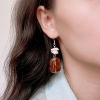 Fashion Irregular Geometric Shell Soft Clay Beaded Plating Women's Earrings 1 Pair sku image 2