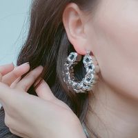 Mode Irregulär Geometrisch Hülse Weichen Lehm Perlen Überzug Frau Ohrringe 1 Paar sku image 19