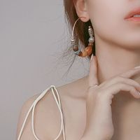 Fashion Irregular Geometric Shell Soft Clay Beaded Plating Women's Earrings 1 Pair main image 1