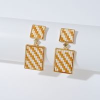 Fashion Irregular Geometric Shell Soft Clay Beaded Plating Women's Earrings 1 Pair sku image 15