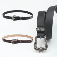 Retro Bow Knot Pu Leather Alloy Women's Leather Belts 1 Piece main image 1