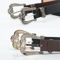 Retro Bow Knot Pu Leather Alloy Women's Leather Belts 1 Piece main image 2