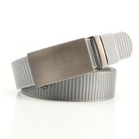 Simple Style Stripe Solid Color Alloy Canvas Inlay Rhinestones Men's Woven Belts 1 Piece sku image 23