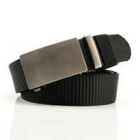 Simple Style Stripe Solid Color Alloy Canvas Inlay Rhinestones Men's Woven Belts 1 Piece sku image 22