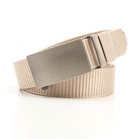 Simple Style Stripe Solid Color Alloy Canvas Inlay Rhinestones Men's Woven Belts 1 Piece sku image 28